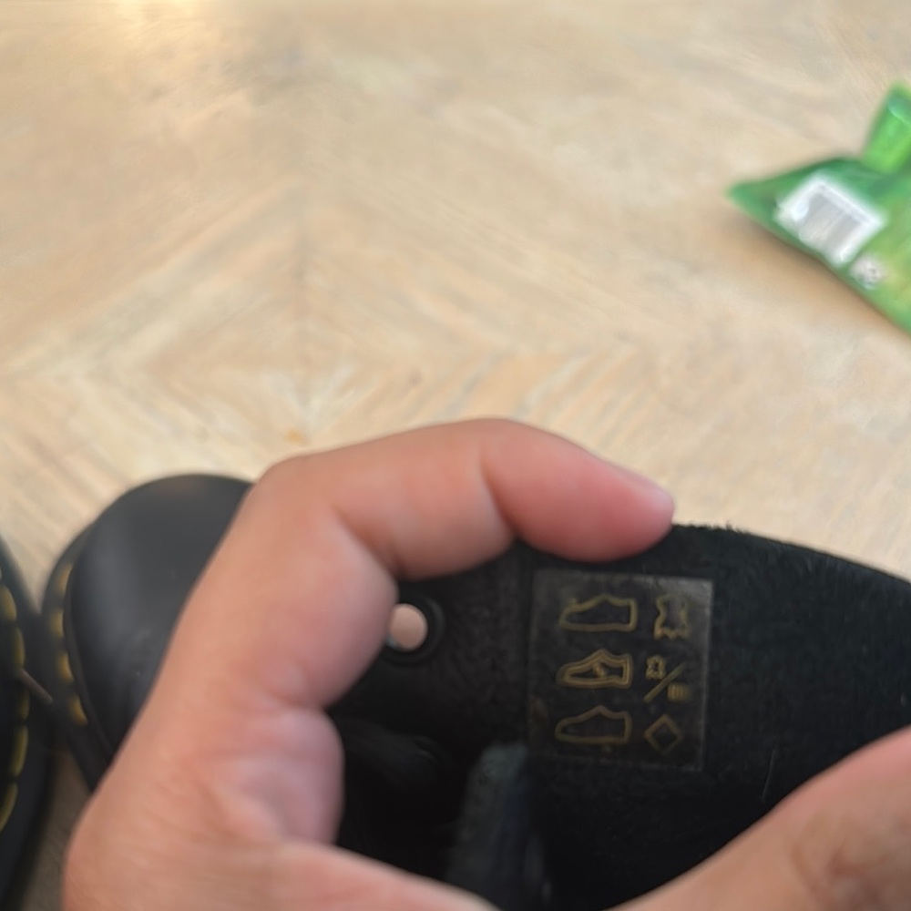 Dr. Martens Black Leather Combat Boots - Picture 5 of 9